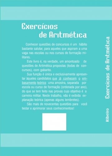 Contra Capa Exercícios Aritmética