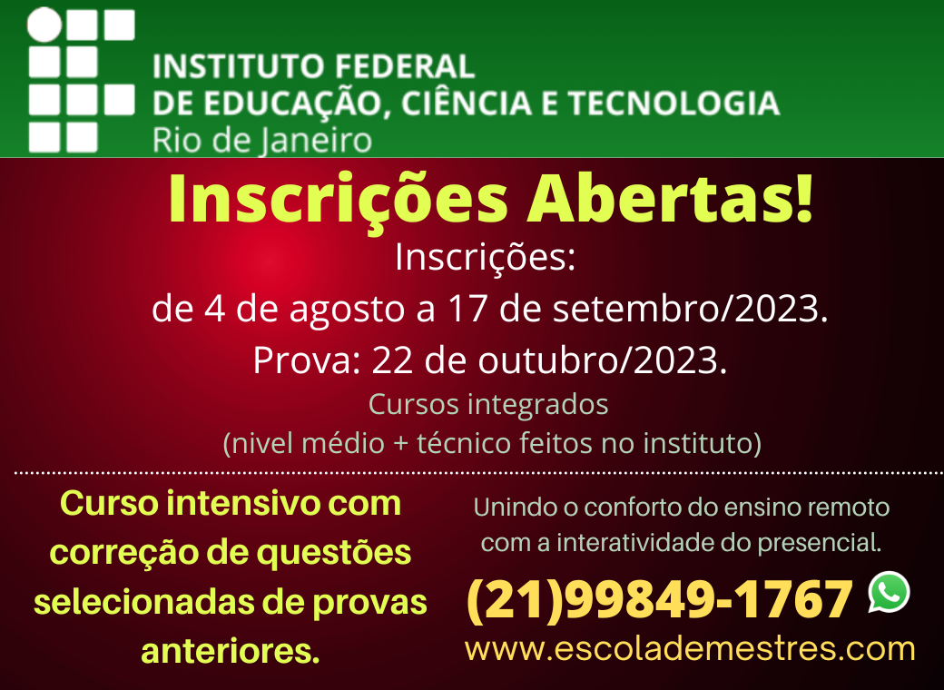 IFRJ anula concurso e publica novo edital com o mesmo quantitativo